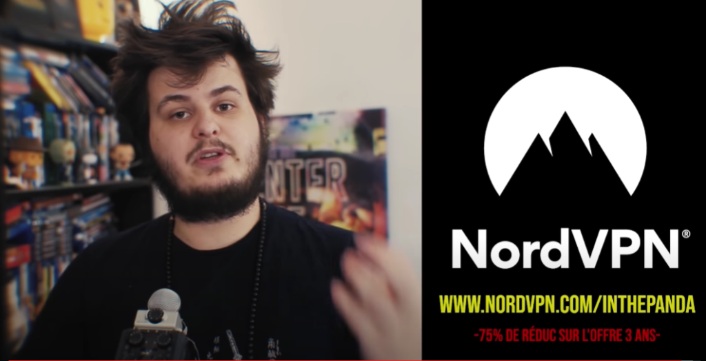 Capture d'écran d'un partenariat entre NordVPN et INTHEPANDA