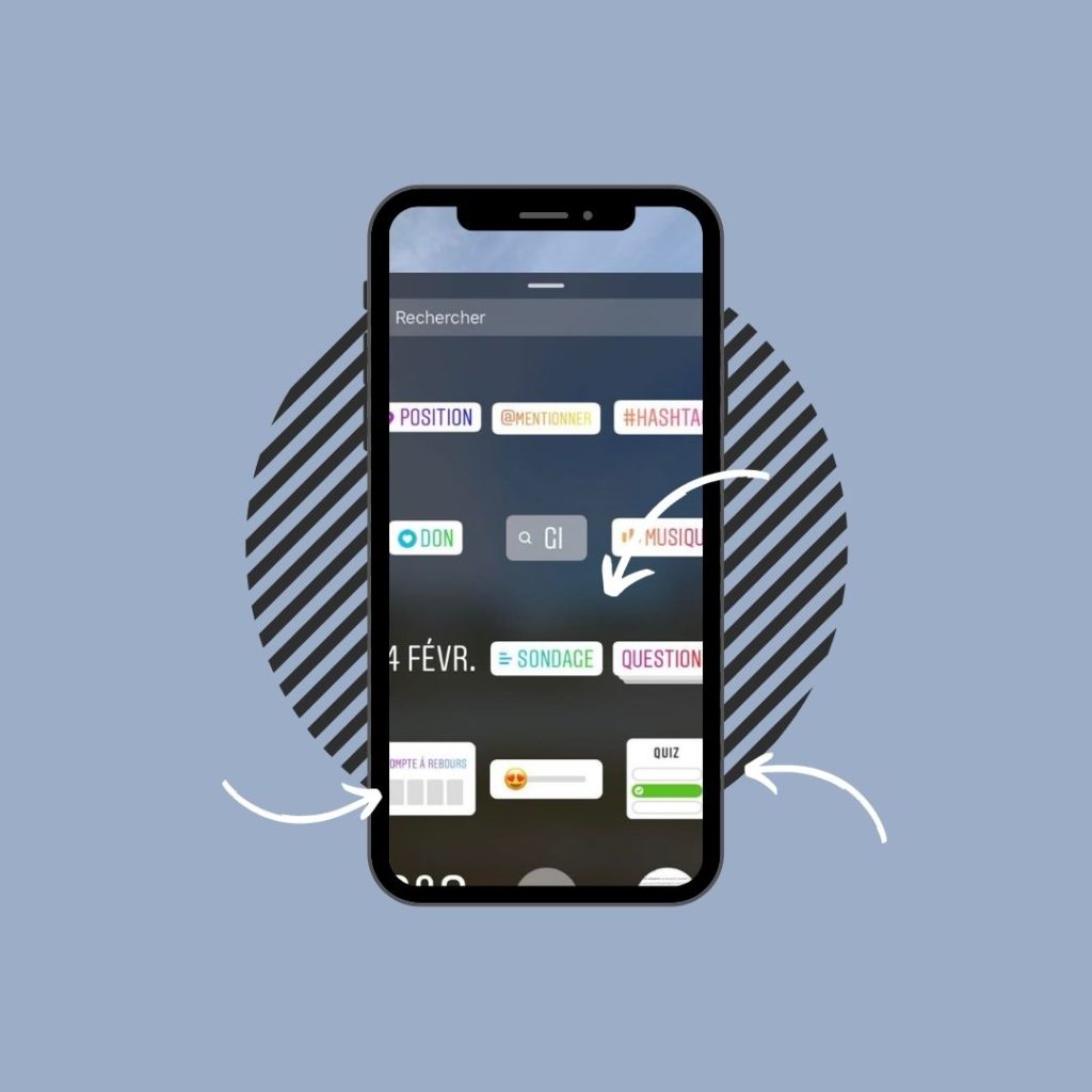 Les stickers disponibles pour créer de jolies stories Instagram et engager ta communauté.
