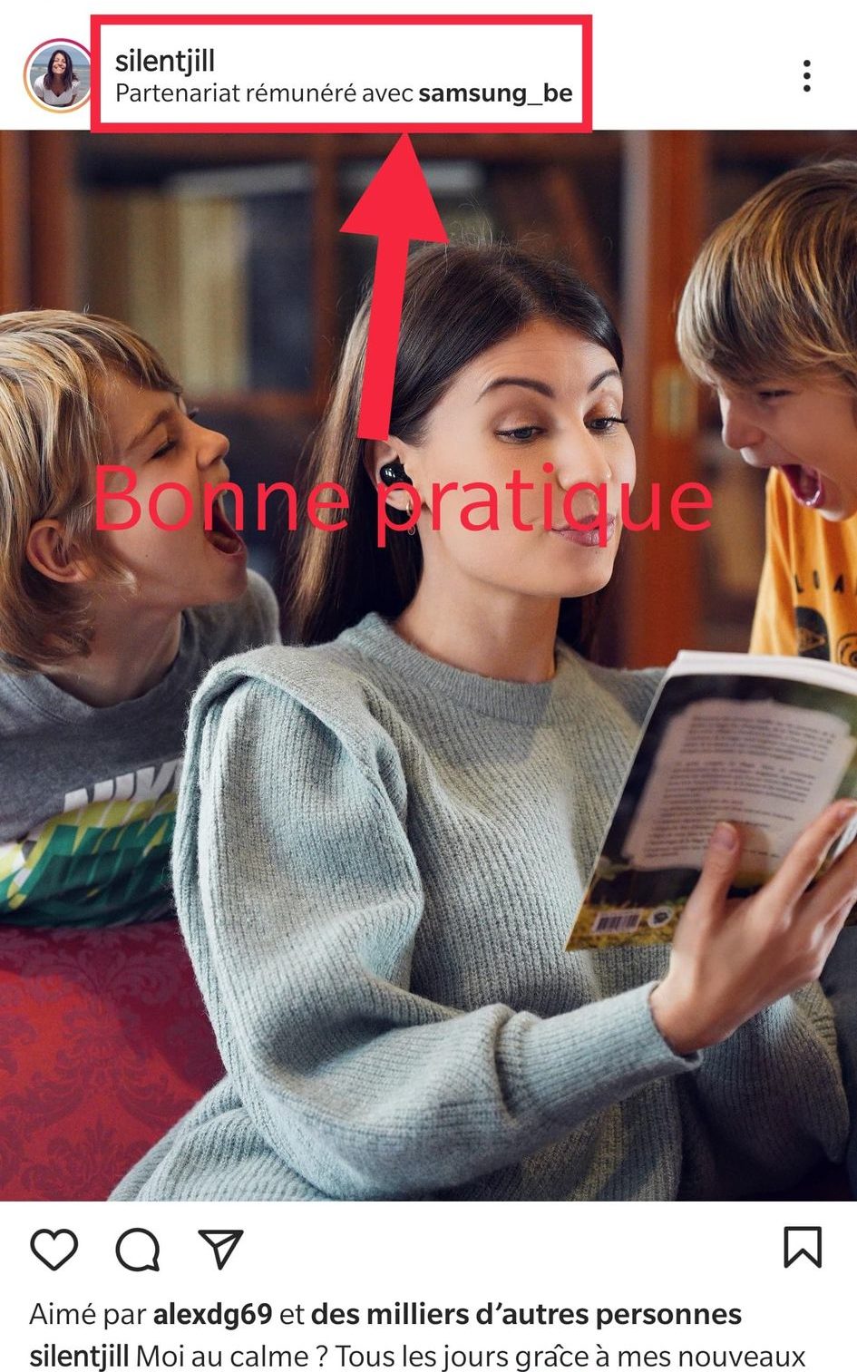 Publication de SilentJill, et mention de partenariat