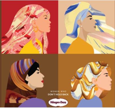Campagne publicitaire « Women Who Don’t Hold Back » d'Hägen-Dasz pour la journée de la femme