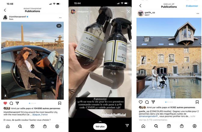 Différents types de collaboration de marketing d'influence sur Instagram