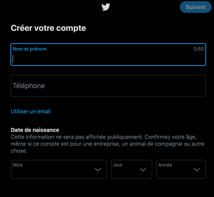 Créer son compte twitter: les étapes