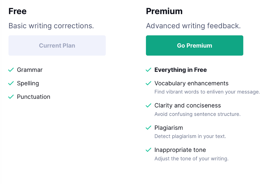 Ce correcteur efficace propose différents tarifs