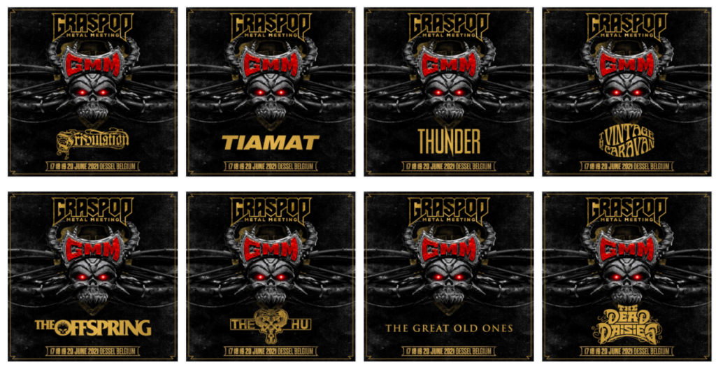 Visuels du festival de musique Graspop Metal Meeting