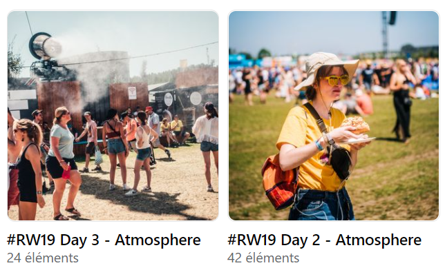 Exemple d'albums photos du festival de musique Rock Werchter