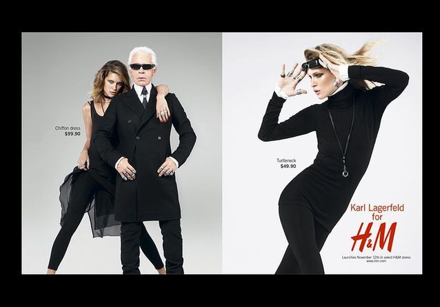 Première campagne d'H&M en collaboration avec Karl Lagerfeld