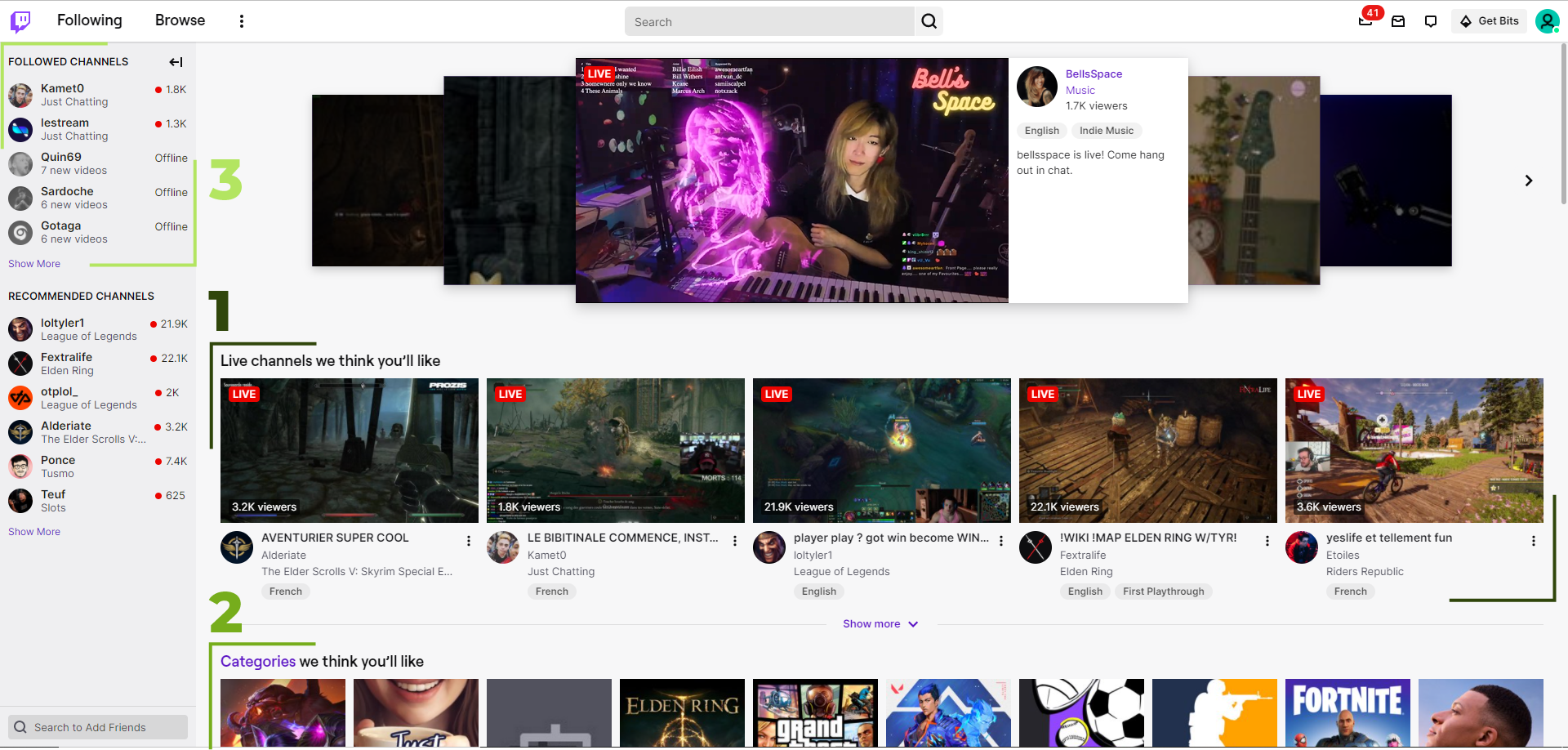 Page accueil Twitch-Késako